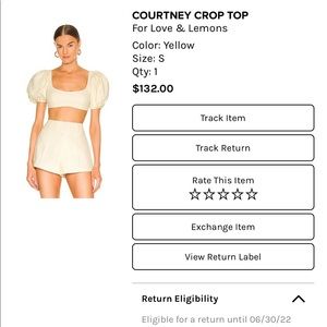 Courtney Crop Top and Short